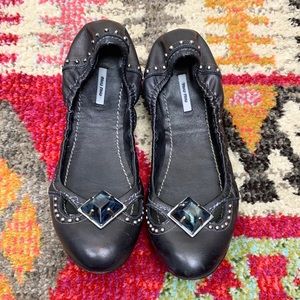 Miu Miu Studded Flats